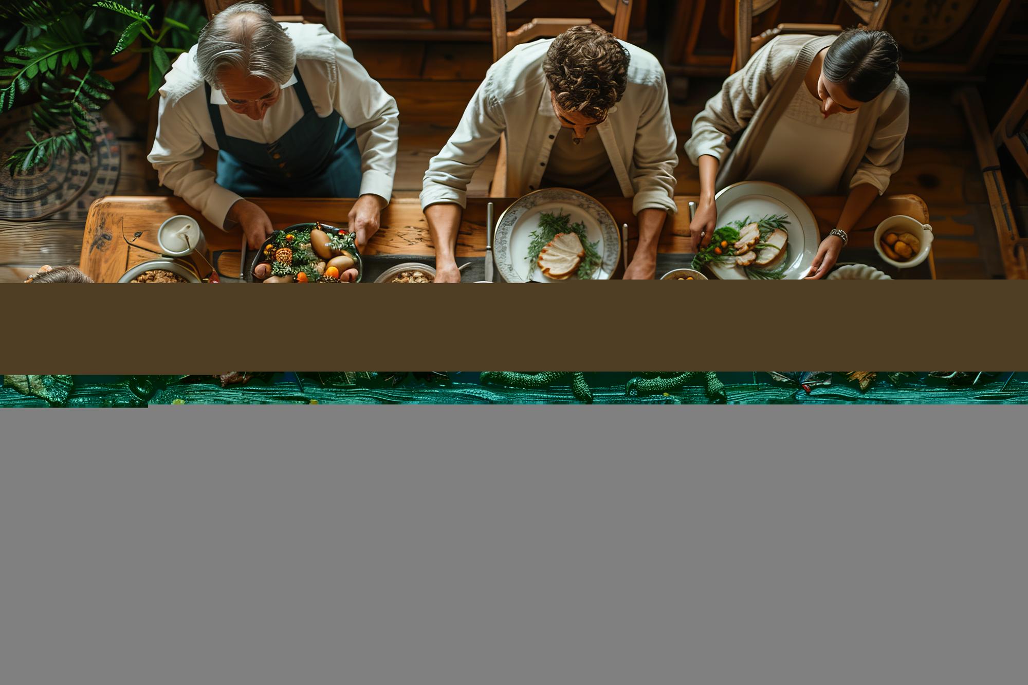 Small group tasting at a wooden table